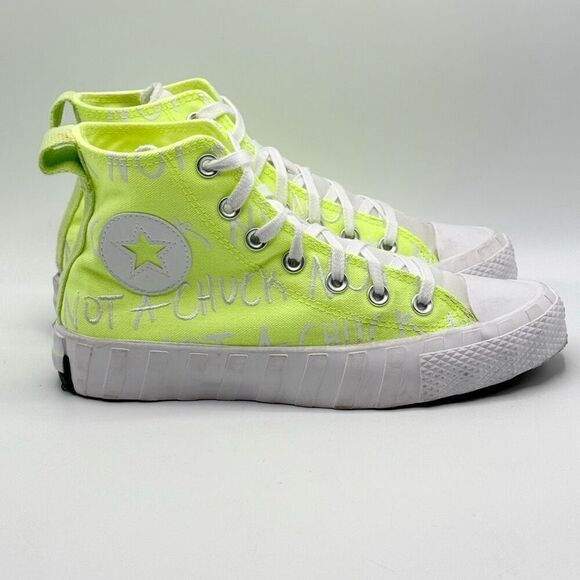 Converse Chuck 70 HI UNT1TL3D in Neon Yellow - Women’s US 5 - Picture 1 of 10
